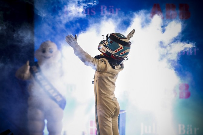 Nyck de Vries of Mercedes-Benz won the first leg of a historic Diriyah E-Prix double-header to become the first driver to ever win a Formula E race taking place at night. (Supplied)