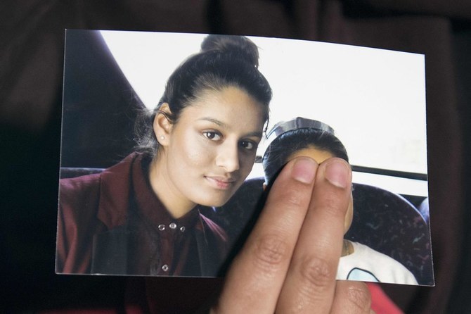 Shamima Begum, a former “Daesh bride,” appealed against the stripping of her citizenship, but the UK’s Supreme Court ruled in the government’s favor on Friday. (AFP/File Photo)