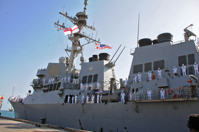 US warship arrives at Sudan port day after Russian Navy frigate docks 