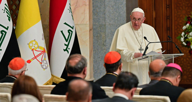 Pope Francis delivers impassioned plea for peace as historic Iraq visit gets underway