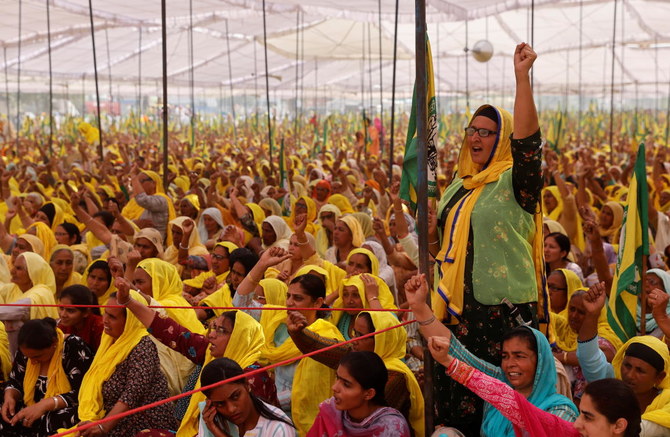 Thousands of women join Indian farmers’ protests against new laws