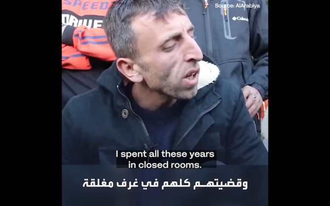 Al-Shahateet, originally from Dura, southwest of Hebron, was released with serious psychological injuries. (Screenshot)