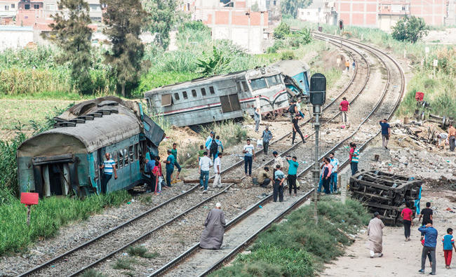 Passengers jump for their lives as train cars separate in Egypt’s latest railway mishap