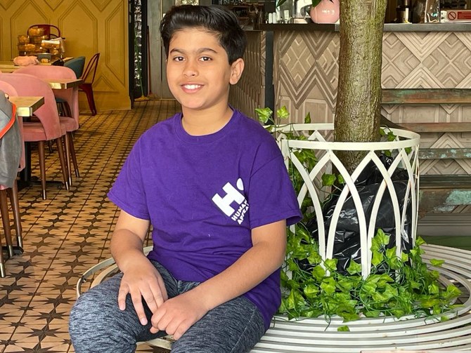Zaavier Khan, 10, from northeast London in the UK is raising money for Human Appeal during his first time fasting. (Supplied)