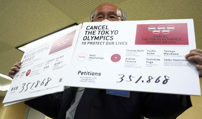 Critics of Tokyo Olympics submit petition urging cancellation
