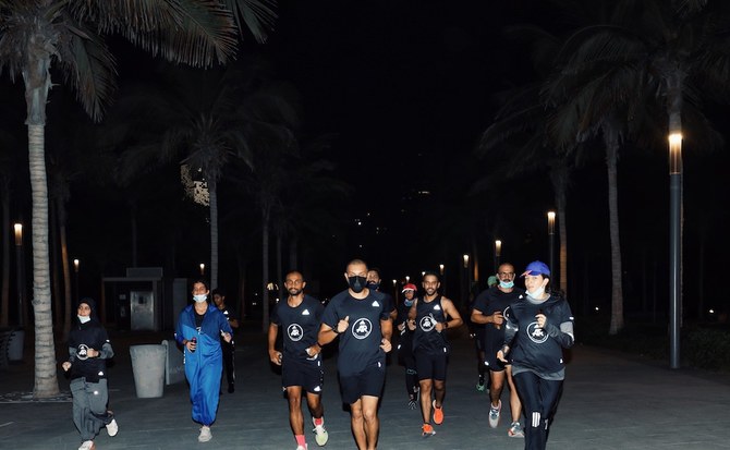 The adidas Runners community on their first outing in Jeddah earlier this month. (Supplied/adidas Runners)