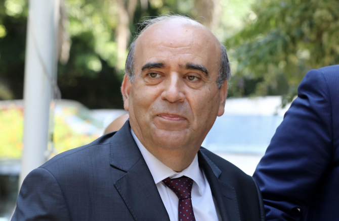 Charbel Wehbe, Lebanon's caretaker foreign minister at the Ministry of Foreign Affairs in Beirut, Lebanon in 2020. (Reuters/File Photo)