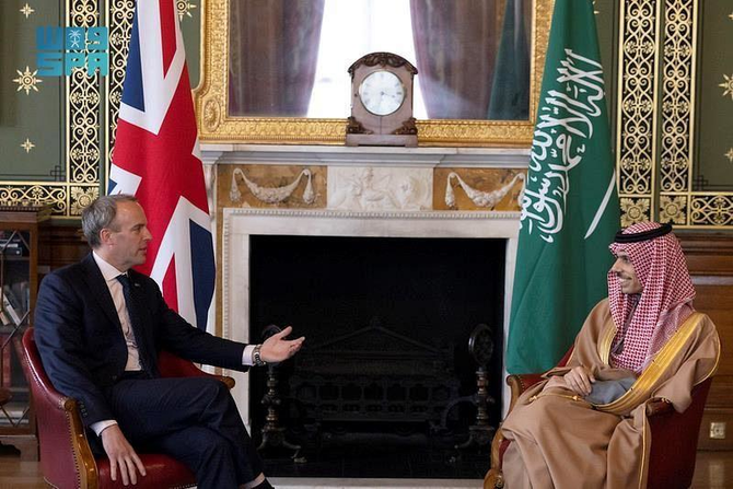 Saudi, UK foreign ministers in London talks