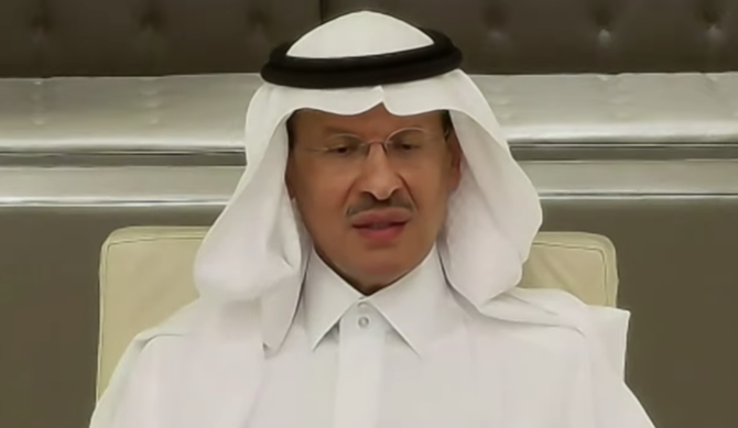 Prince Abdulaziz bin Salman made his comments about the OPEC+ deal in an interview with Al Arabiya TV. (Screenshot/Al Arabiya TV)