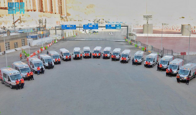The authority has deployed an ambulance fleet comprising 170 vehicles that includes 144 ambulances, 22 motorcycles, 10 carts and two emergency vehicles. (SPA)