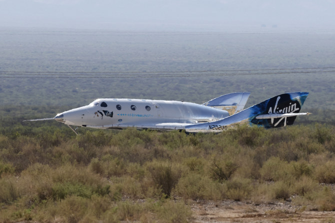 Virgin Galactic spaceship carrying Branson touches down