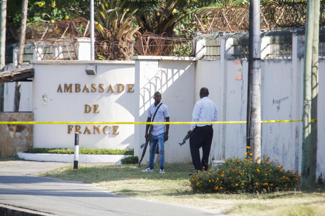 Attacker kills three police and security guard near French embassy in Tanzania