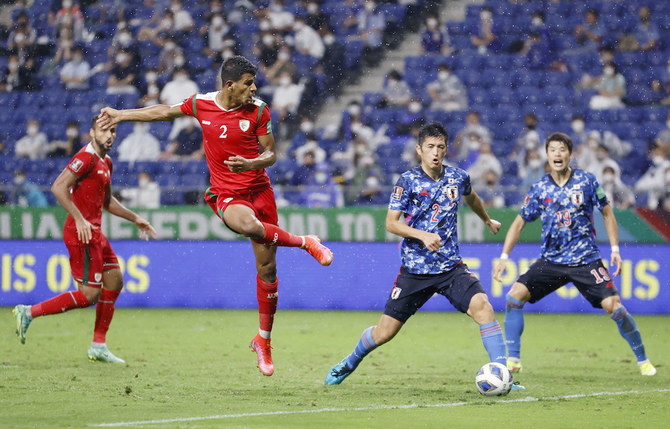 An Issam Al-Sabhi goal in the closing minutes of the game was enough for Oman to secure a shock win in Suita, Osaka over Japan in their World Cup qualifier. (Kyodo via Reuters)