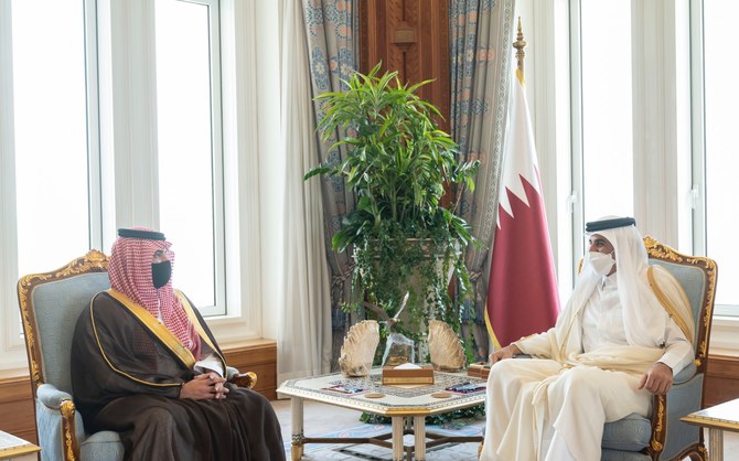 Qatari emir receives Saudi interior minister