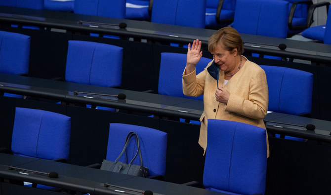 Merkel goes all out for Laschet as party lags in polls