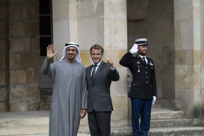 Abu Dhabi crown prince and France’s Macron meet in Paris