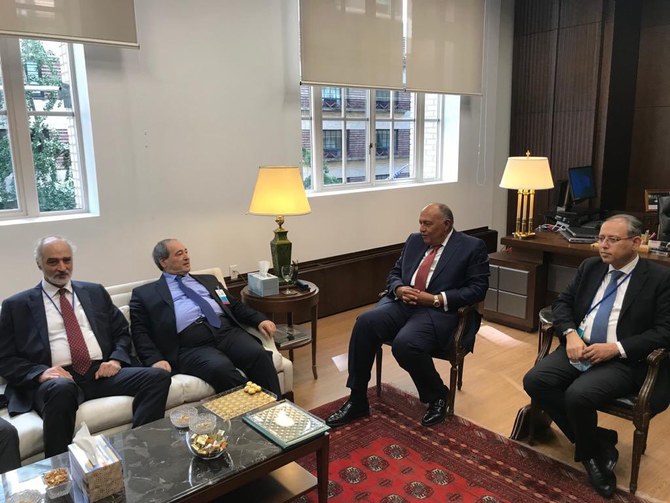 Egyptian, Syrian FMs meet on UNGA sidelines
