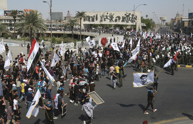 Hundreds of Iraqi protesters march in Baghdad ahead of vote