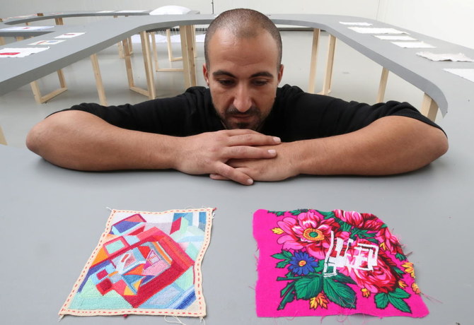 Stitches represent scars in Beirut blast survivor’s art show