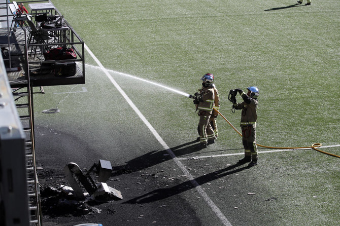 Fire breaks out at Andorra stadium before game against England