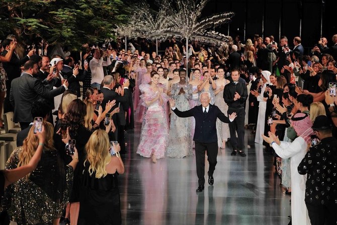  Italian designer Giorgio Armani put on a flamboyant show in Dubai on Tuesday night. (Instagram) 
