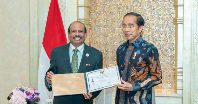 The prestigious award was recently presented by Indonesian President Joko Widodo to Yusuff Ali M.A., chairman of Lulu Group.