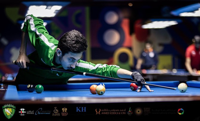 Khaled Al-Ghamdi strikes gold for Saudi at the West Asian Billiards and Snooker Championships in Dubai