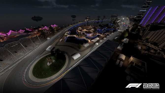 Fans desperate for a sneak peek of the Jeddah Corniche circuit were given a treat on Monday after Codemasters and Electronic Arts — creators of the F1 2021 video game — released a video. (Supplied)