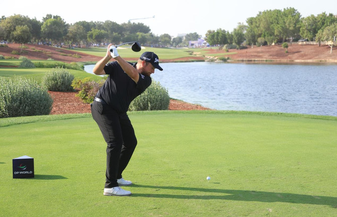 Shane Lowry had a solid second day of the DP World Tour Championship to take a share of the lead at the halfway point. (Supplied)