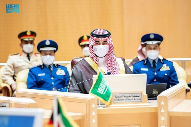 Saudi Arabia’s Deputy Defense Minister Prince Khalid bin Salman attends 18th meeting of the Joint Defense Council of GCC Defense Ministers. (SPA)