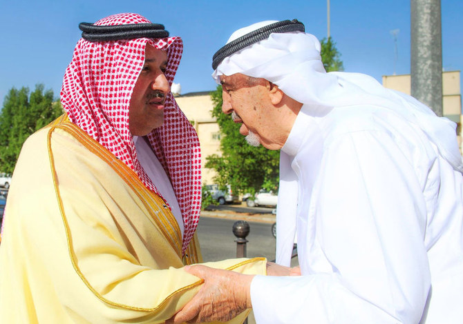 Madinah Gov. Prince Faisal bin Salman meets Sheikh Othman Taha. (SPA)