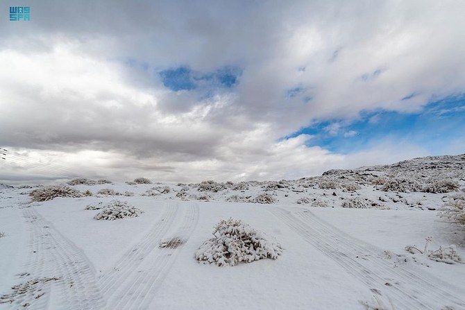 Mountains in Saudi Arabia’s Tabuk: Popular destination for those looking for snow fun