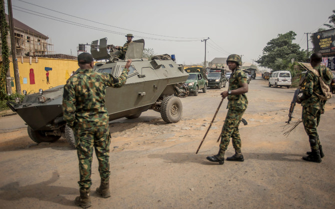Nigerian soldiers patrol in Aba, in a pro-Biafra separatists zone, southeastern Nigeria. (AFP file photo)