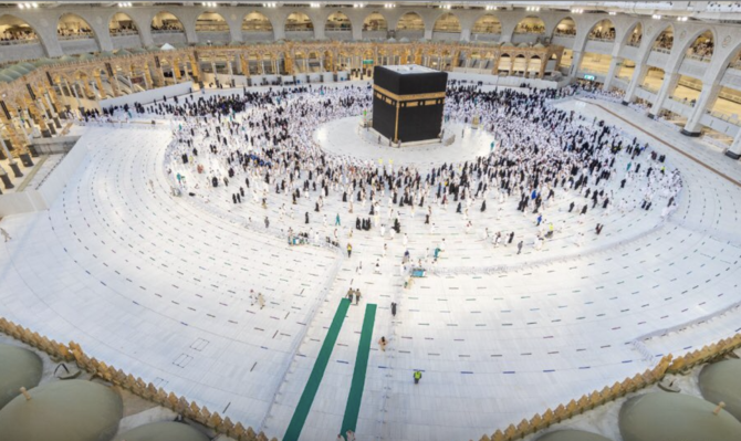Umrah pilgrims given 34 paths in socially-distanced Tawaf area