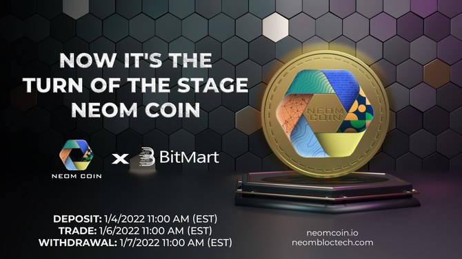 ‘Neom Coin’ started trading on BitMart, but it’s not connected to Saudi Arabia’s NEOM 