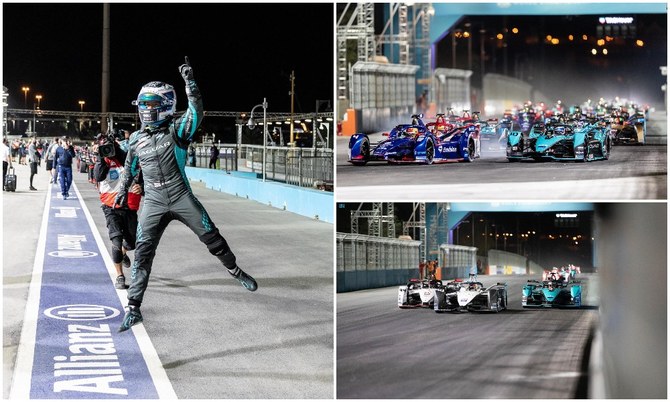 Last year’s Diriyah E-Prix season seven opener was the first all-electric night race and used renewable lights with the latest low-consumption LED technology. (SPA)