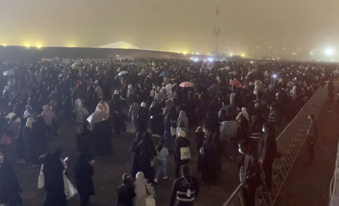 K-Pop STRAY KIDS and CHUNG HA concert that was set to kick off on Friday was canceled in Riyadh due to heavy rains and winds. (AN Photo/Huda Bashatah)