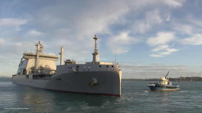 New Zealand navy ships taking water, other supplies to tsunami-hit Tonga