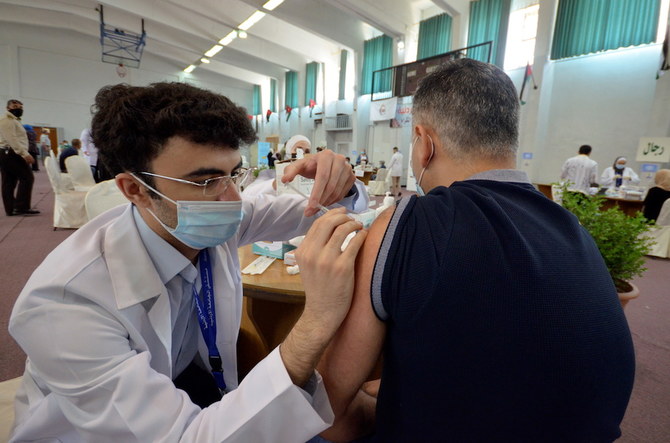 According to government figures, 4,556,988 people in Jordan have received at least one dose of COVID-19 vaccine, while 4,168,651 have received two shots. (Reuters/File Photo)
