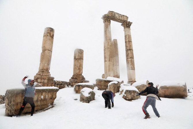 Snow carpeting Jerusalem’s holy sites, West Bank adds to refugees’ misery