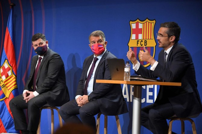 Barcelona accuses previous board of improper management of club funds