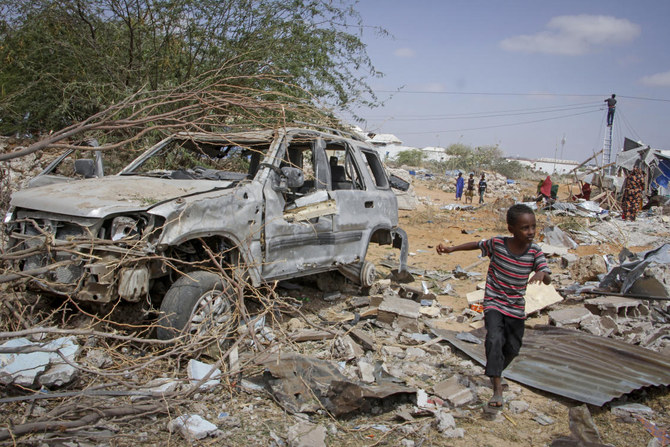 At least 13 people killed by suicide blast in central Somalia
