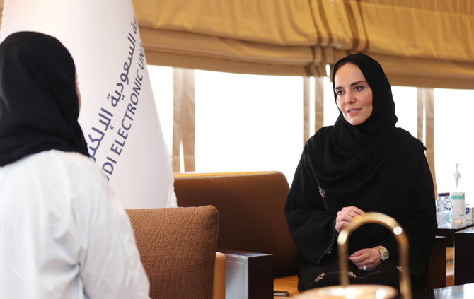 Dr. Lilac Al-Safadi said the forum will explore the shifts in e-education, training methodologies. (AN photo by Saleh Alenaz)