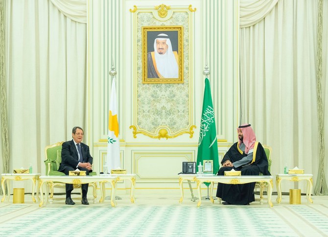 Saudi crown prince, Cyprus president hold talks in Riyadh