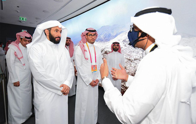 Saudi Justice Minister Walid Al-Samaani at Expo 2020 Dubai. (SPA)