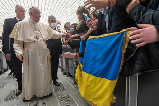 Pope asserts Ukraine right to defense in blasting Russia war