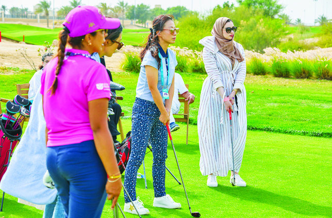 The event provides Saudi women the opportunity to learn how to play golf. (Supplied)