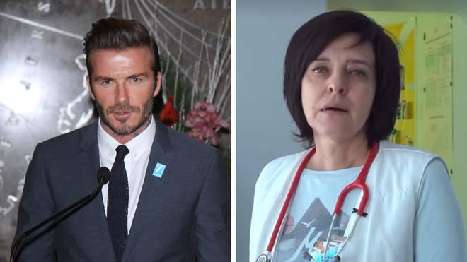 Beckham told his 71.6 million Instagram followers to look at his profile to see the work of Irina, a child anaesthesiologist, and her team amid the conflict. (LBC)