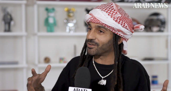 Saudi-American rapper $kinny, who claimed the number one spot on Apple Music Middle East with his song “Never Snitch” and 2019 album Thank You For Nothing. (AN Photo/Screenshot)