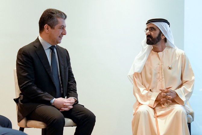 Sheikh Mohammed bin Rashid meets with Prime Minister of Iraqi Kurdistan Regional Government